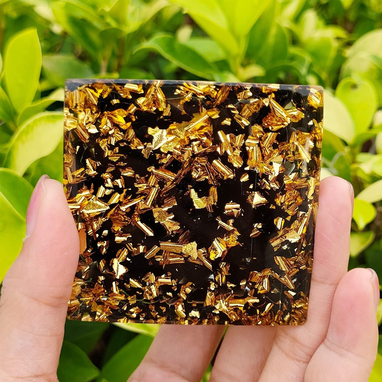 Orgone Pyramid Emf Protection with Obsidian, Tiger'S Eye Chakra Orgonite Pyramids Healing Reiki Positive Energy Generator, 60Mm Resin Meditation Pyramid Crystals with Gift Box